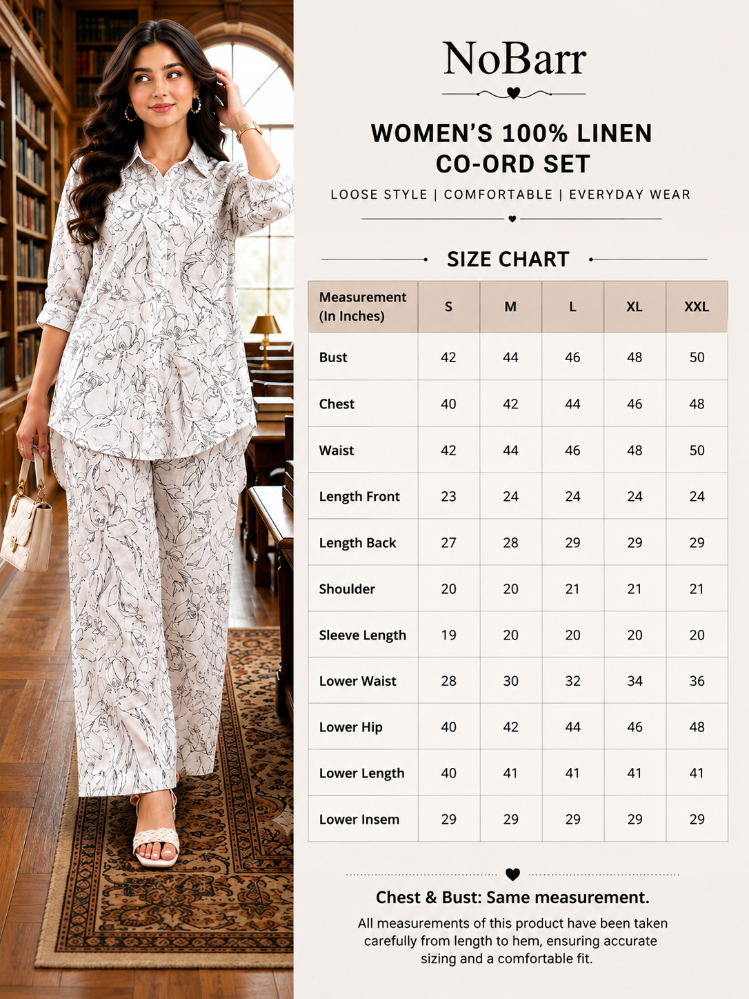 Women Cream Co-Ord Set