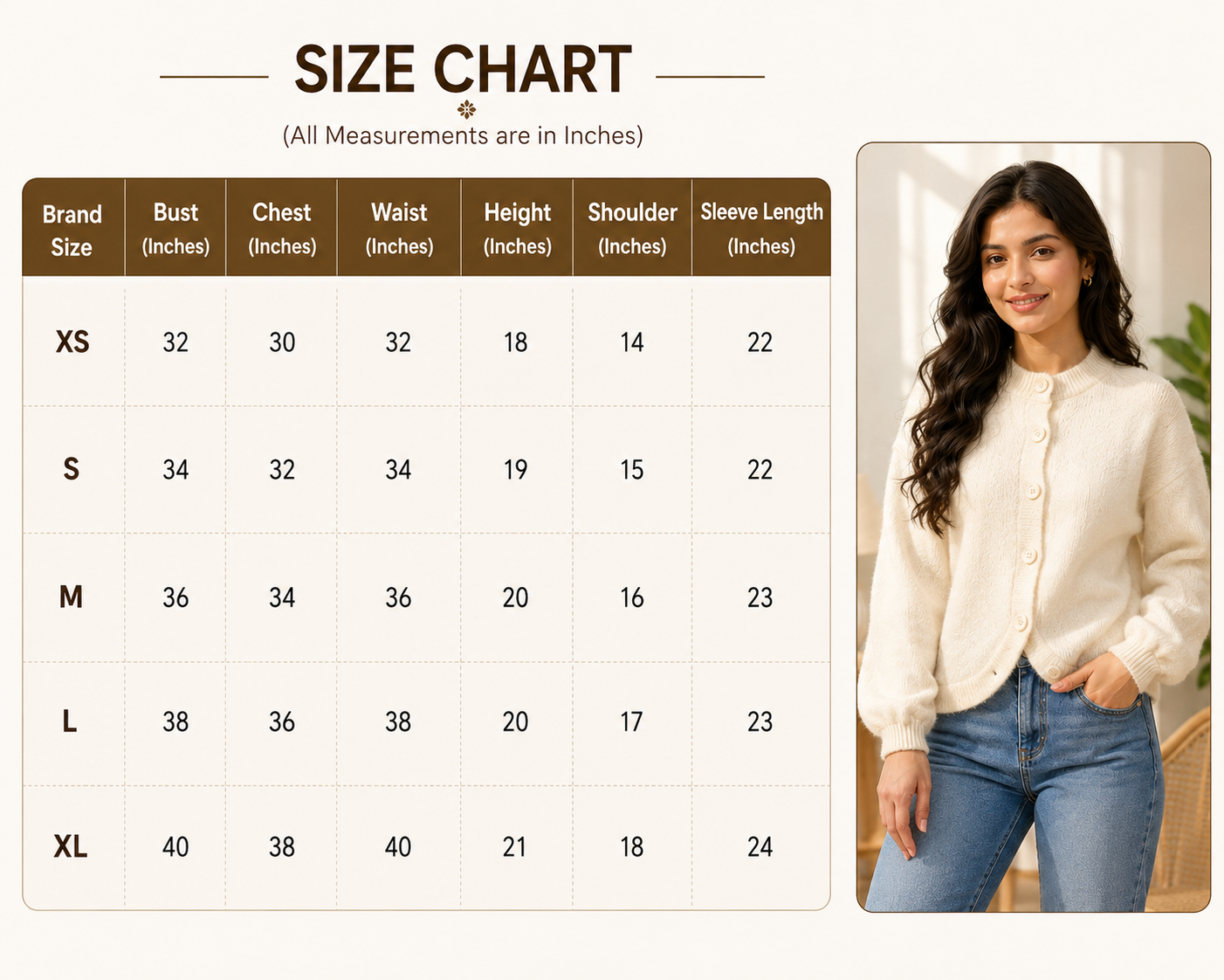 Women White Button Front Sweater