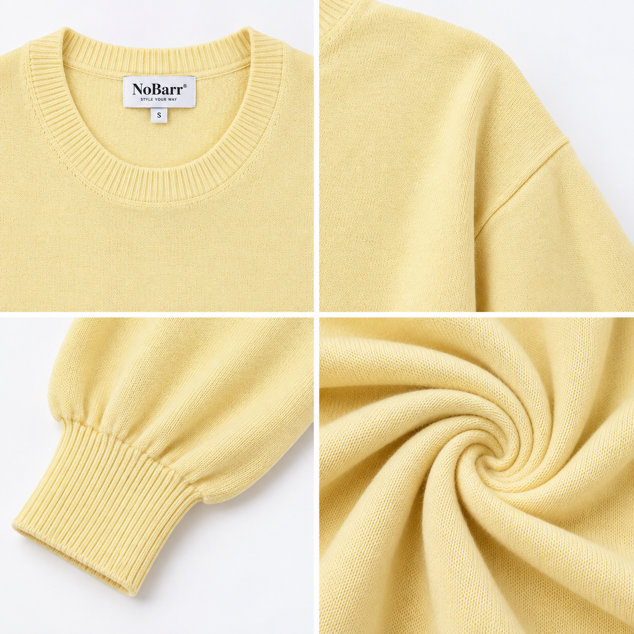 Women Yellow Knit Sweater