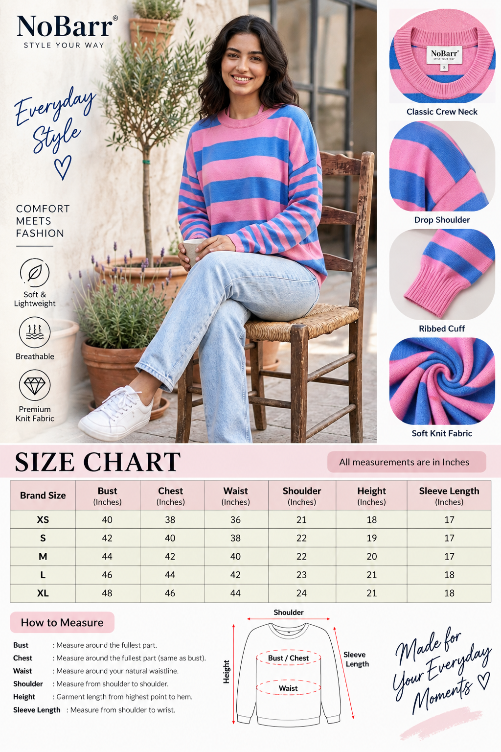 Women Pink Knit Sweater