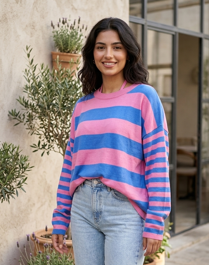 Women Pink Knit Sweater