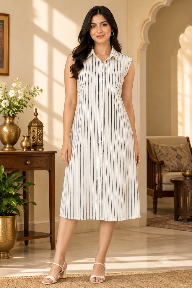 Women White Sleeveless Shirt