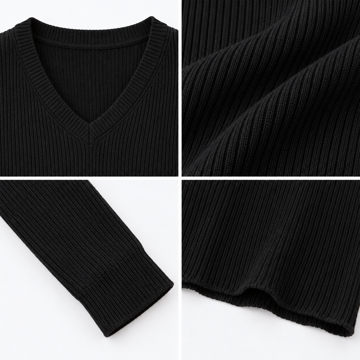 Women Black  Cropped Sweater Top