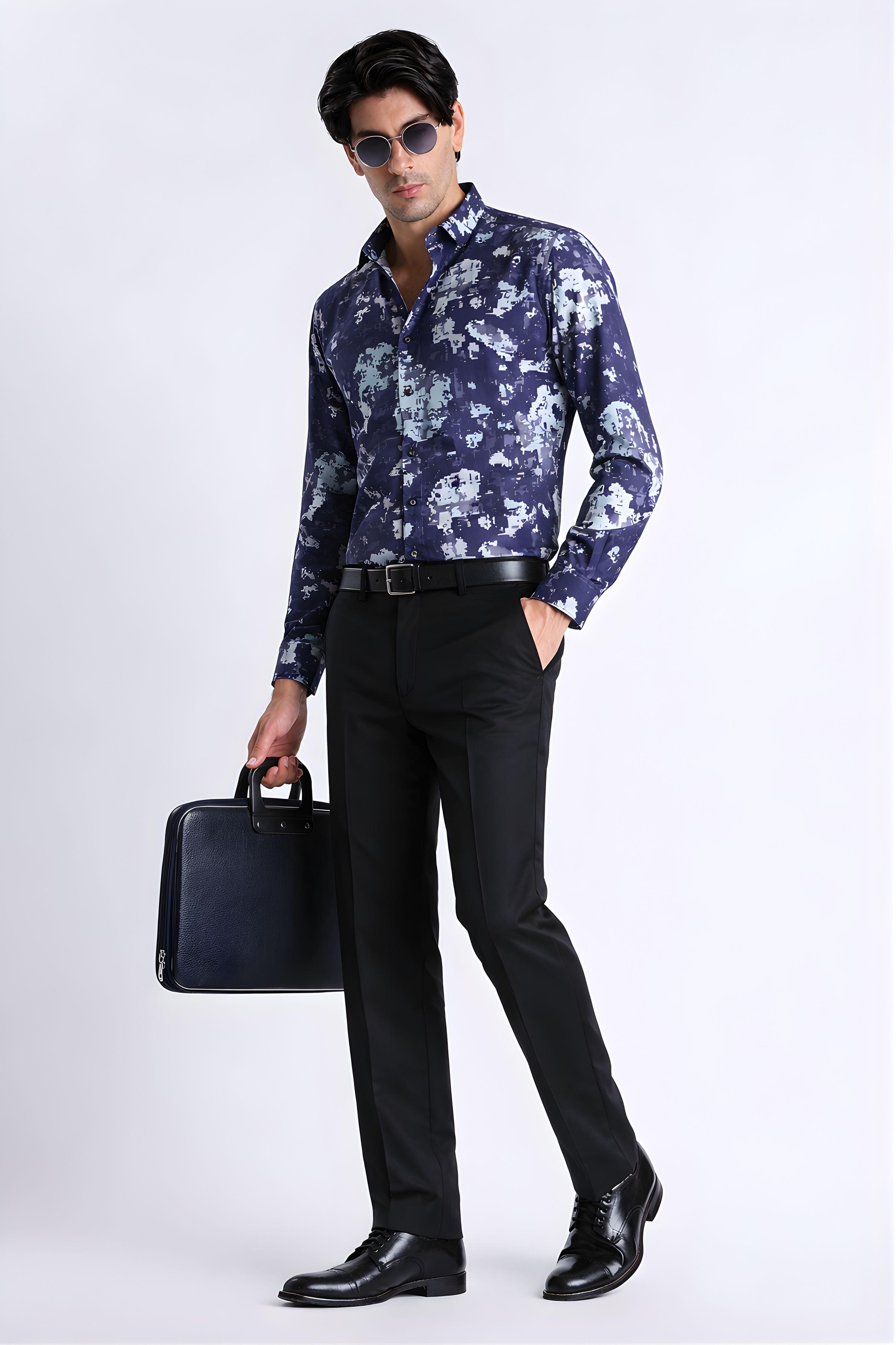 Men Refined Floral Digital Print Shirt