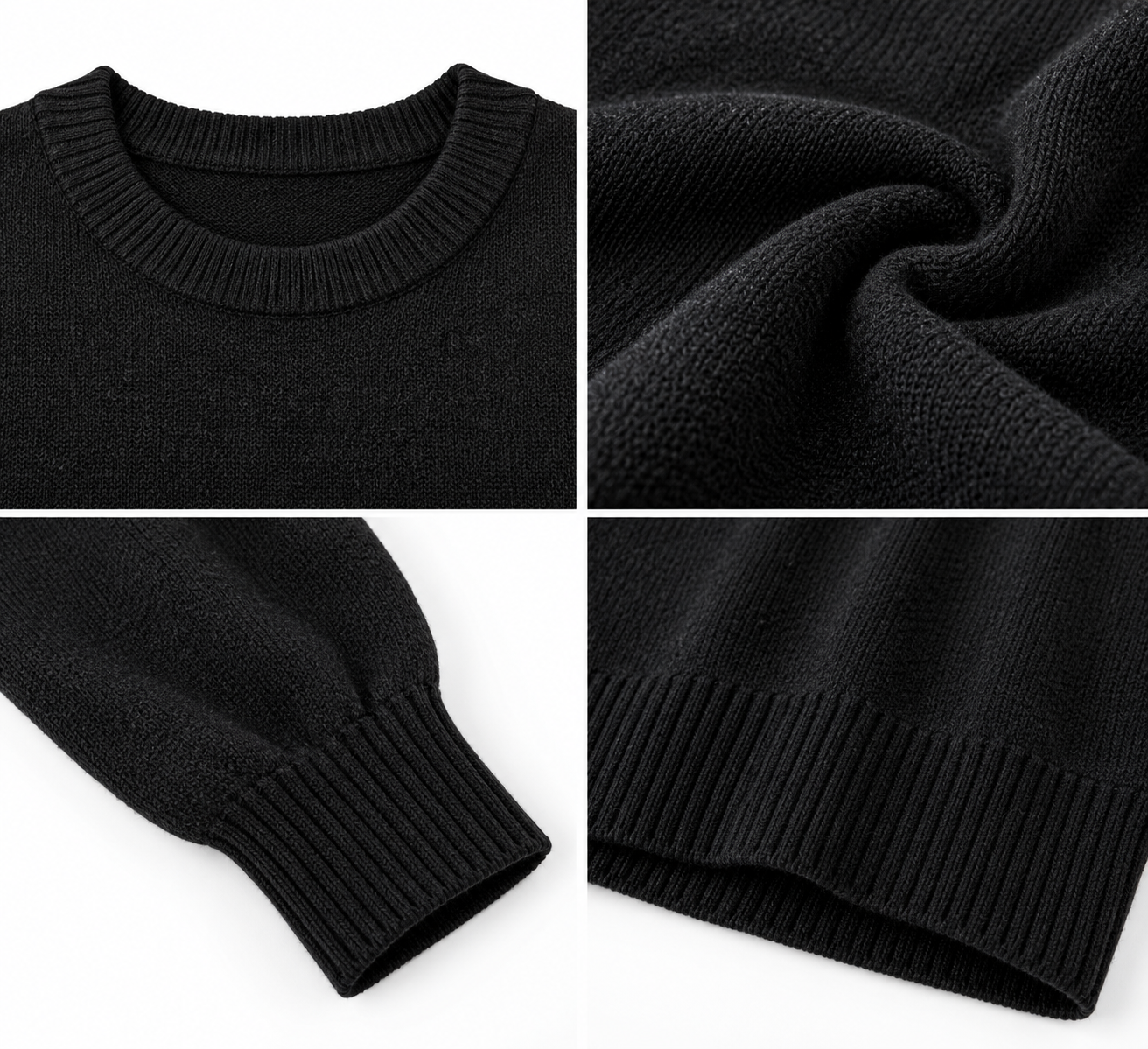 Women Black Pullover Sweater