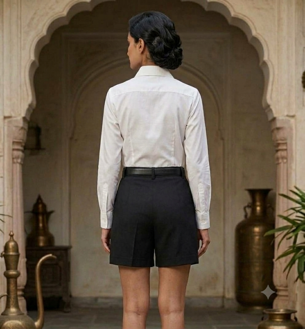 Women Black High-Waist Shorts