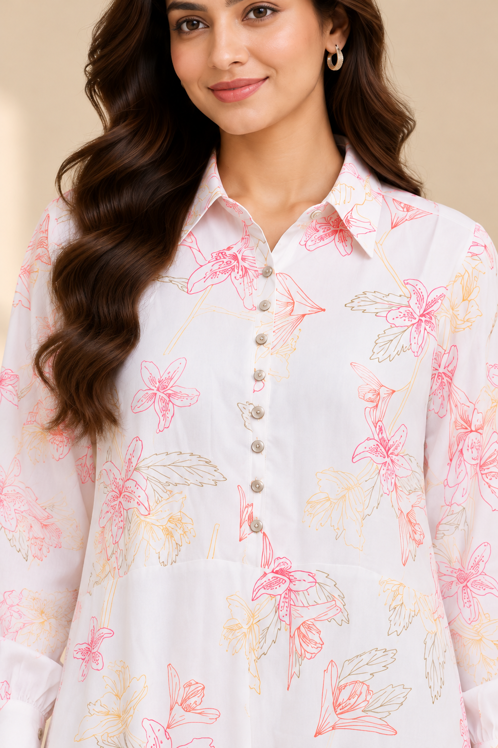 Women White Maxi Shirt Dress