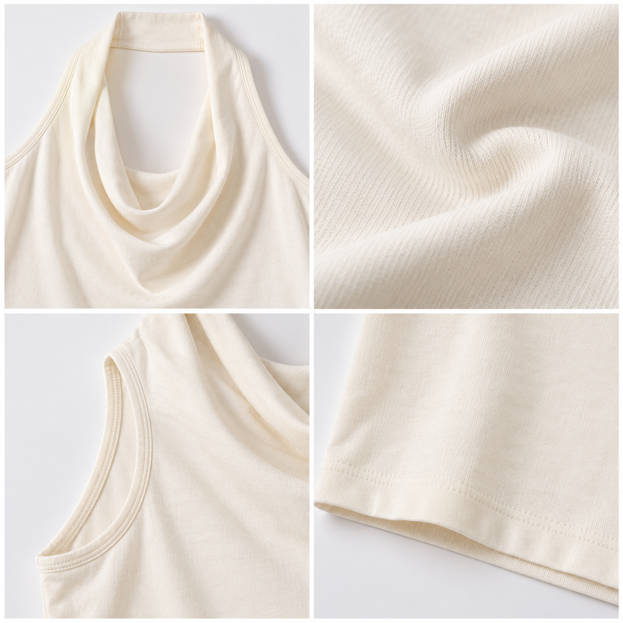 Women Cream Sleeveless Top