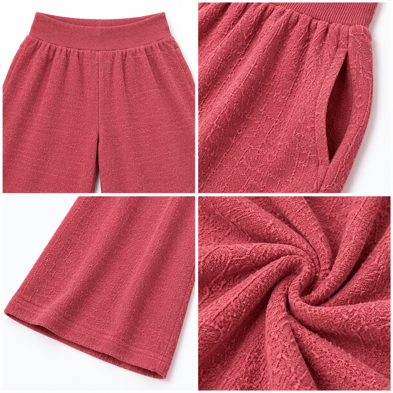 Women Peach Wide-Leg Trousers