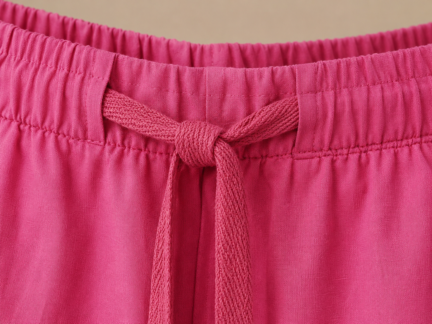 Women Pink Tie-Waist Shorts