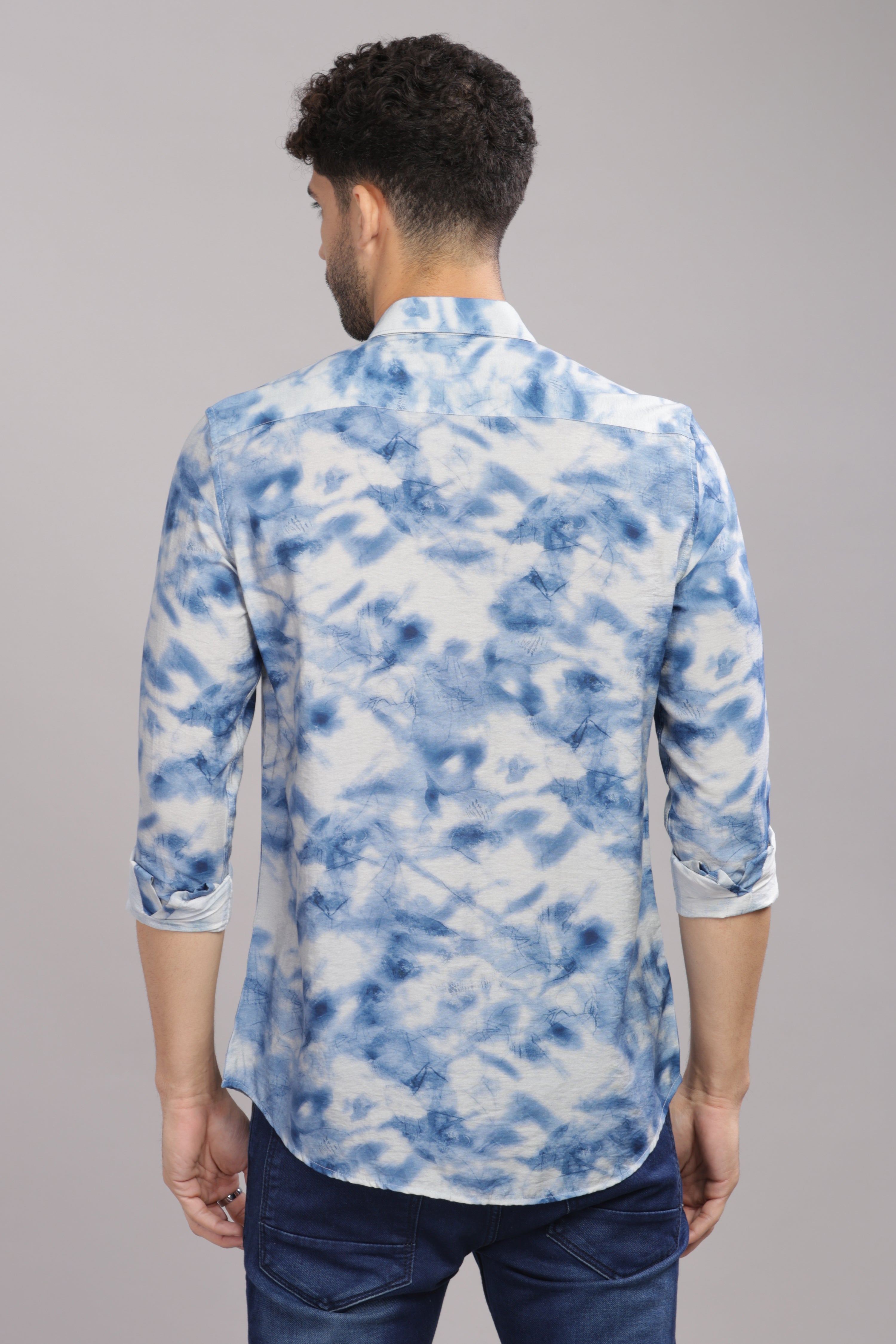 Men Blue Slim Fit Shirt