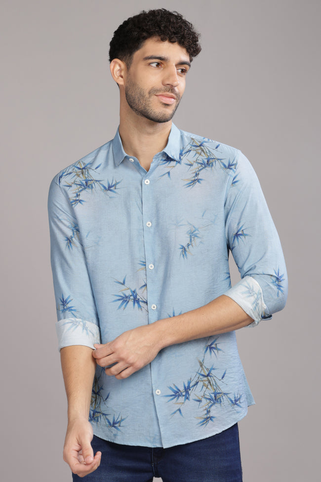 Men Blue Slim Fit Shirt