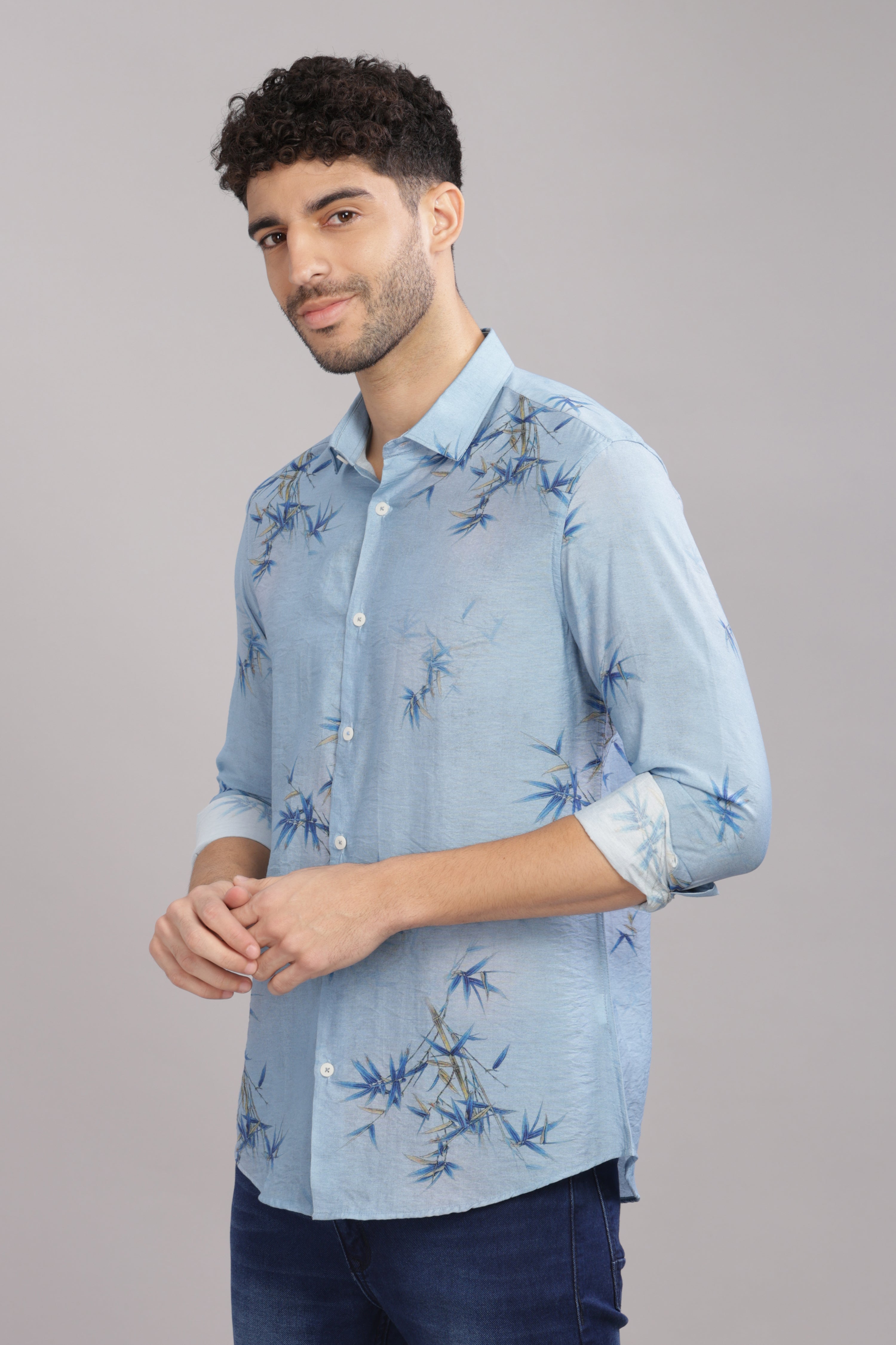 Men Blue Slim Fit Shirt