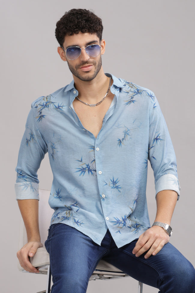 Men Blue Slim Fit Shirt