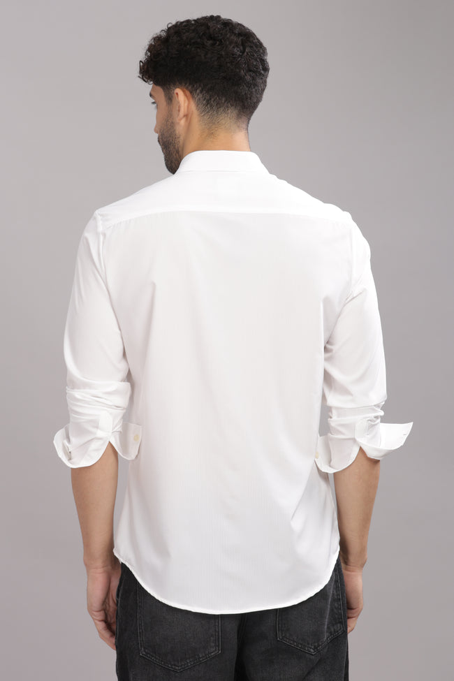 Men White Slim Fit Shirt