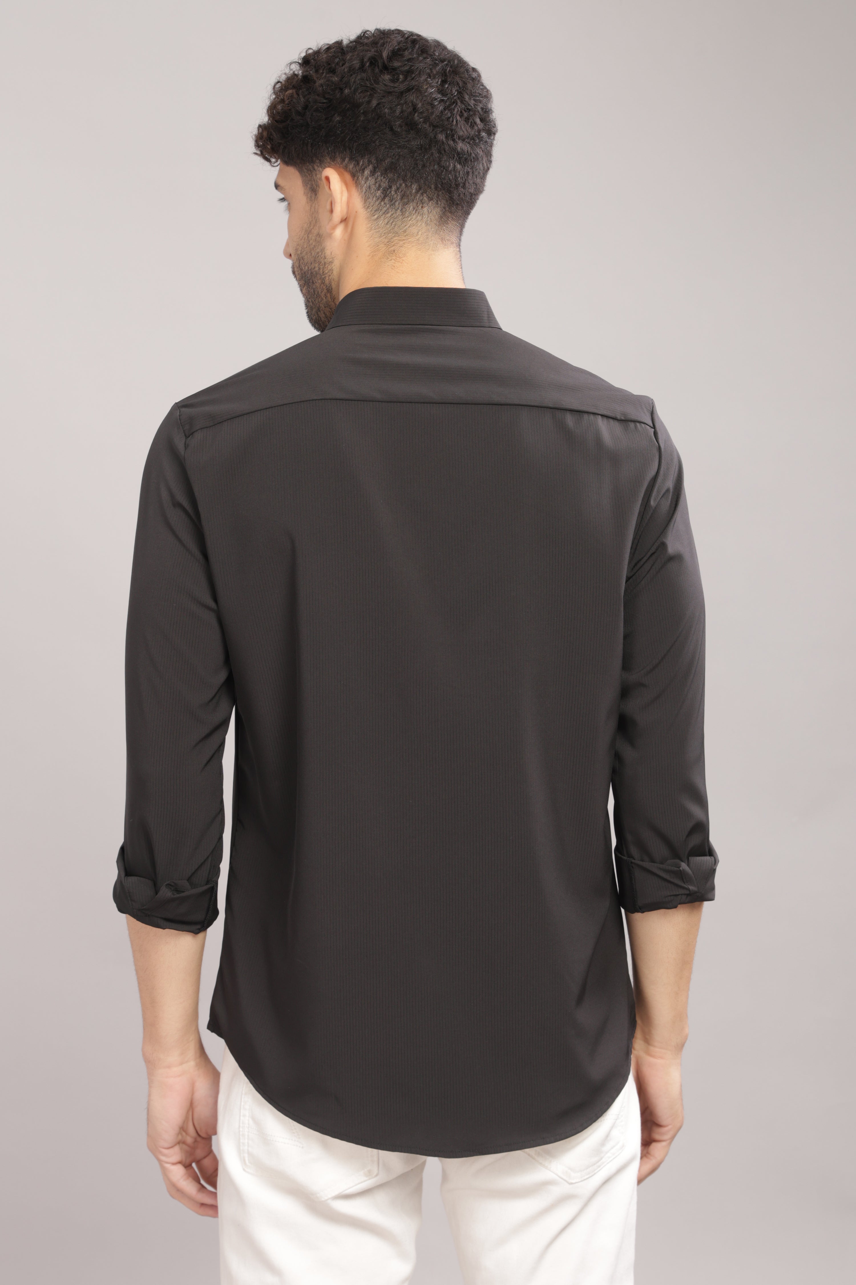 Men Black Slim Fit Shirt