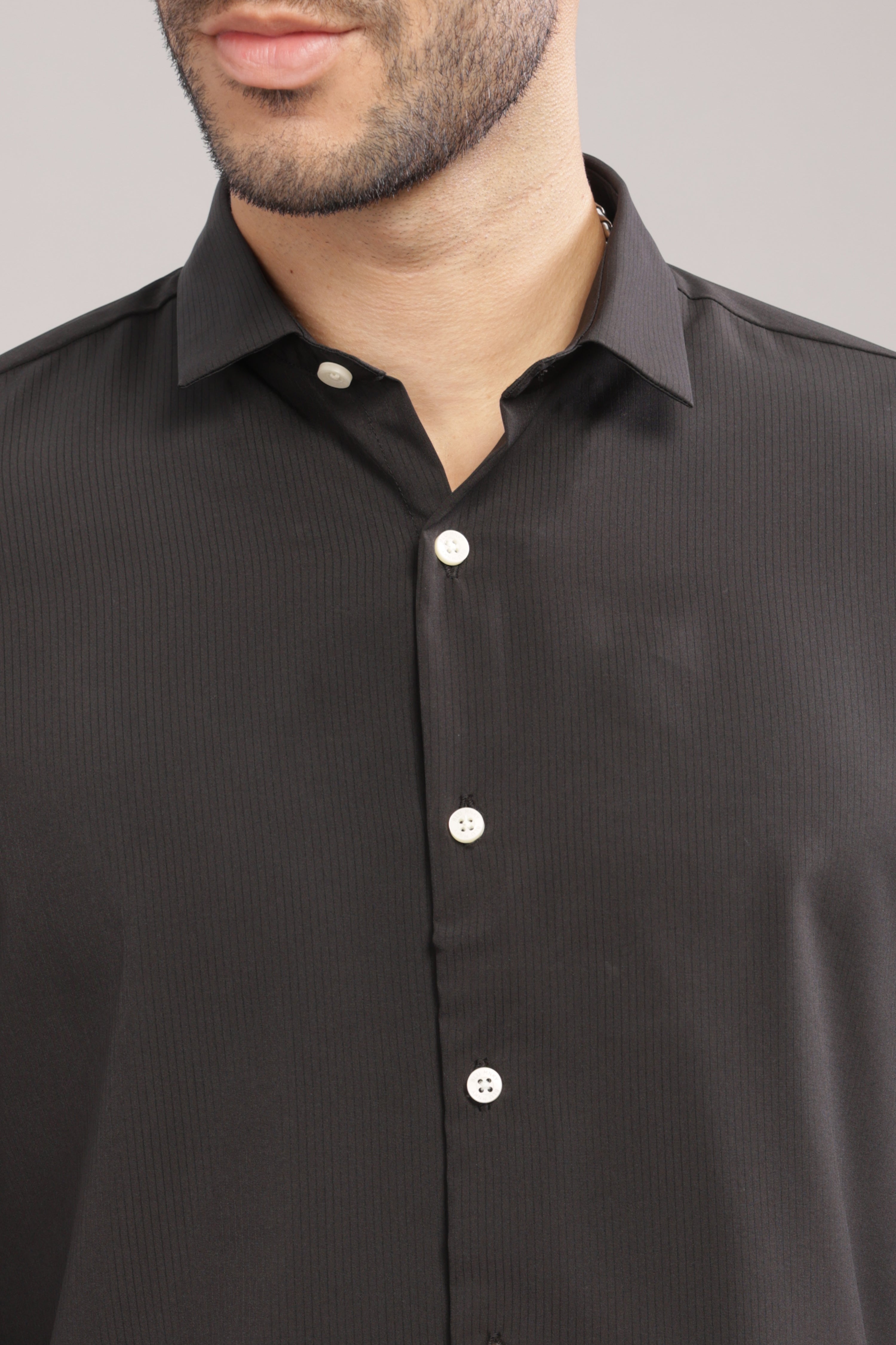 Men Black Slim Fit Shirt