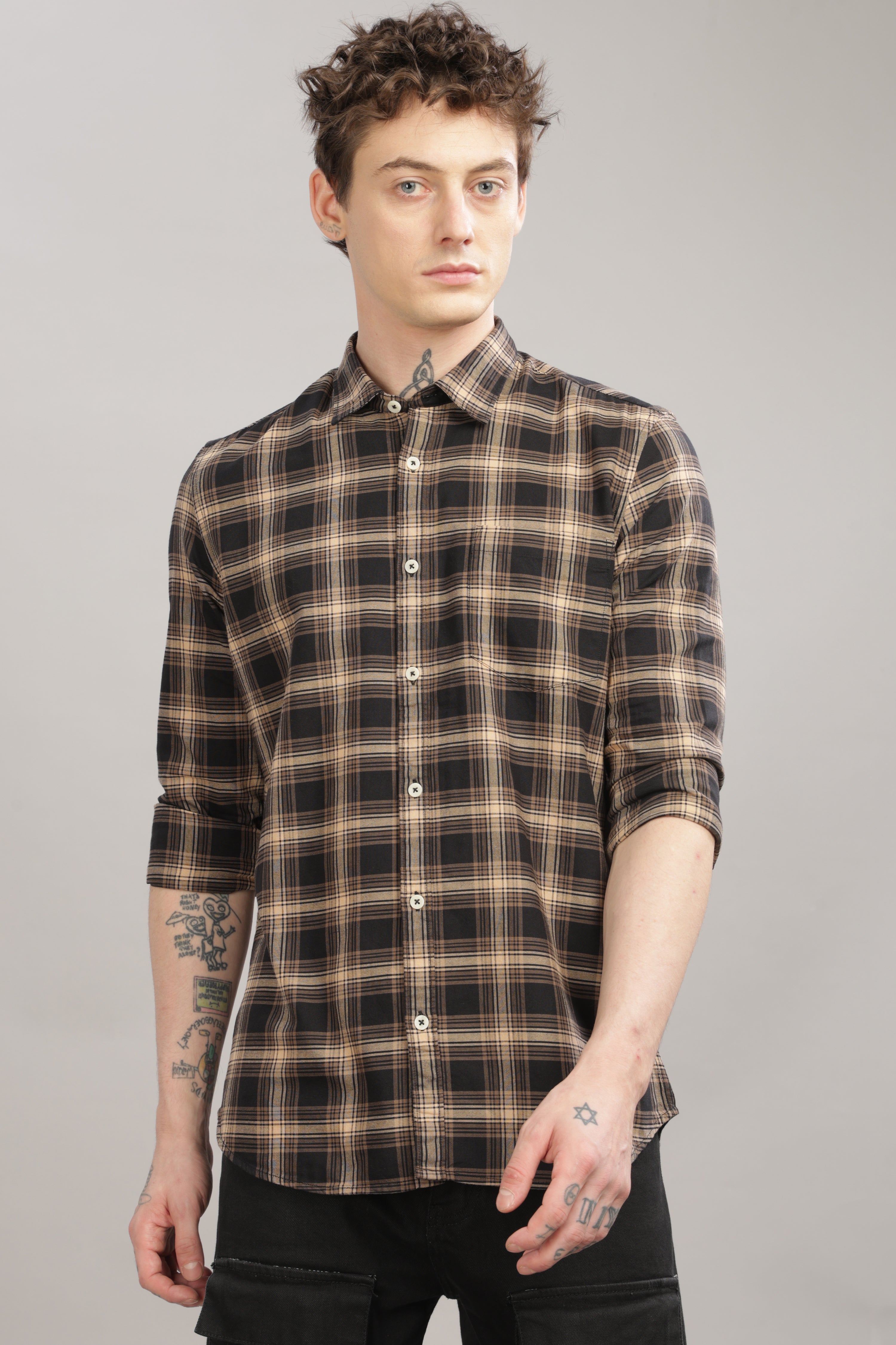 Men Black Slim Fit Shirt