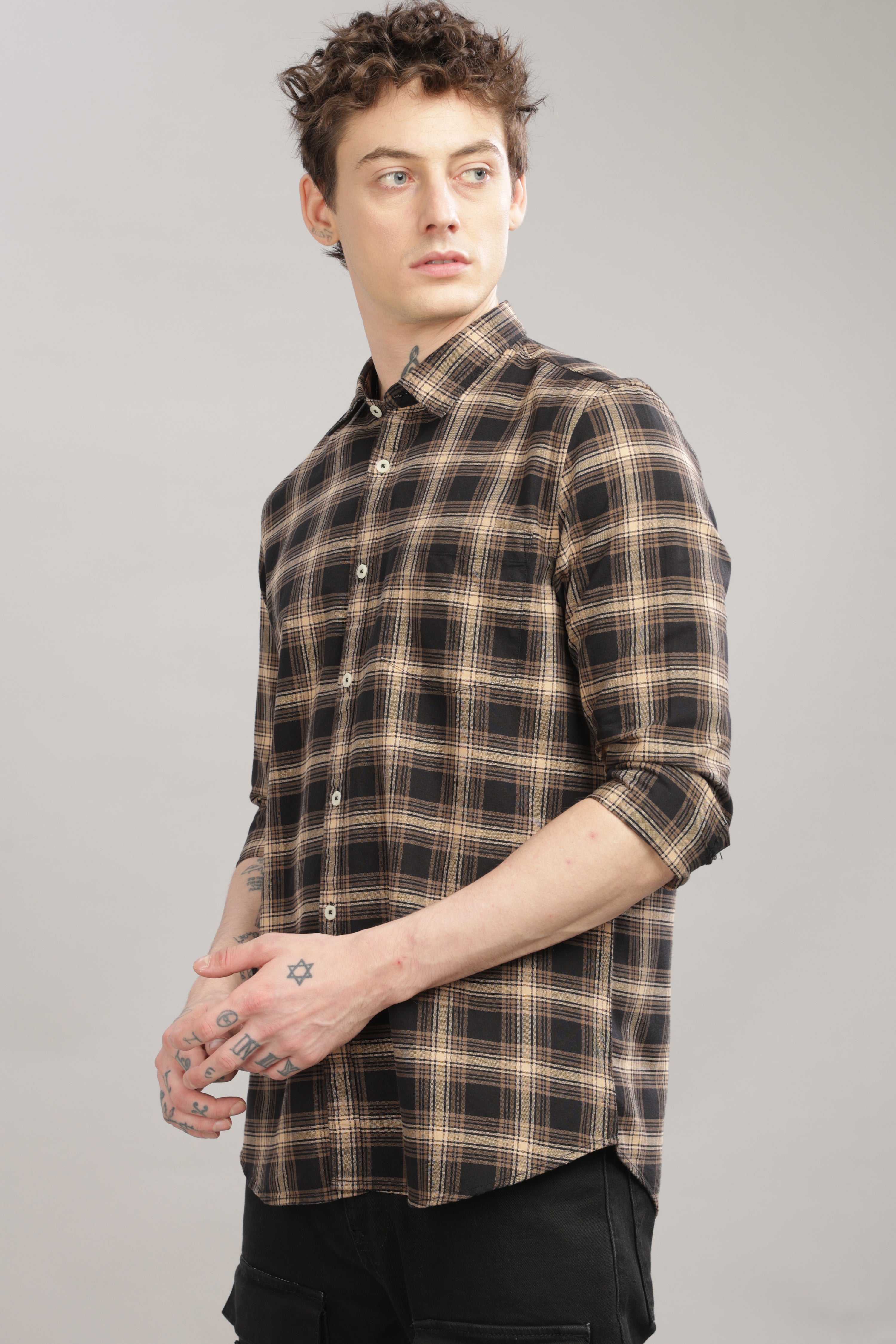 Men Black Slim Fit Shirt