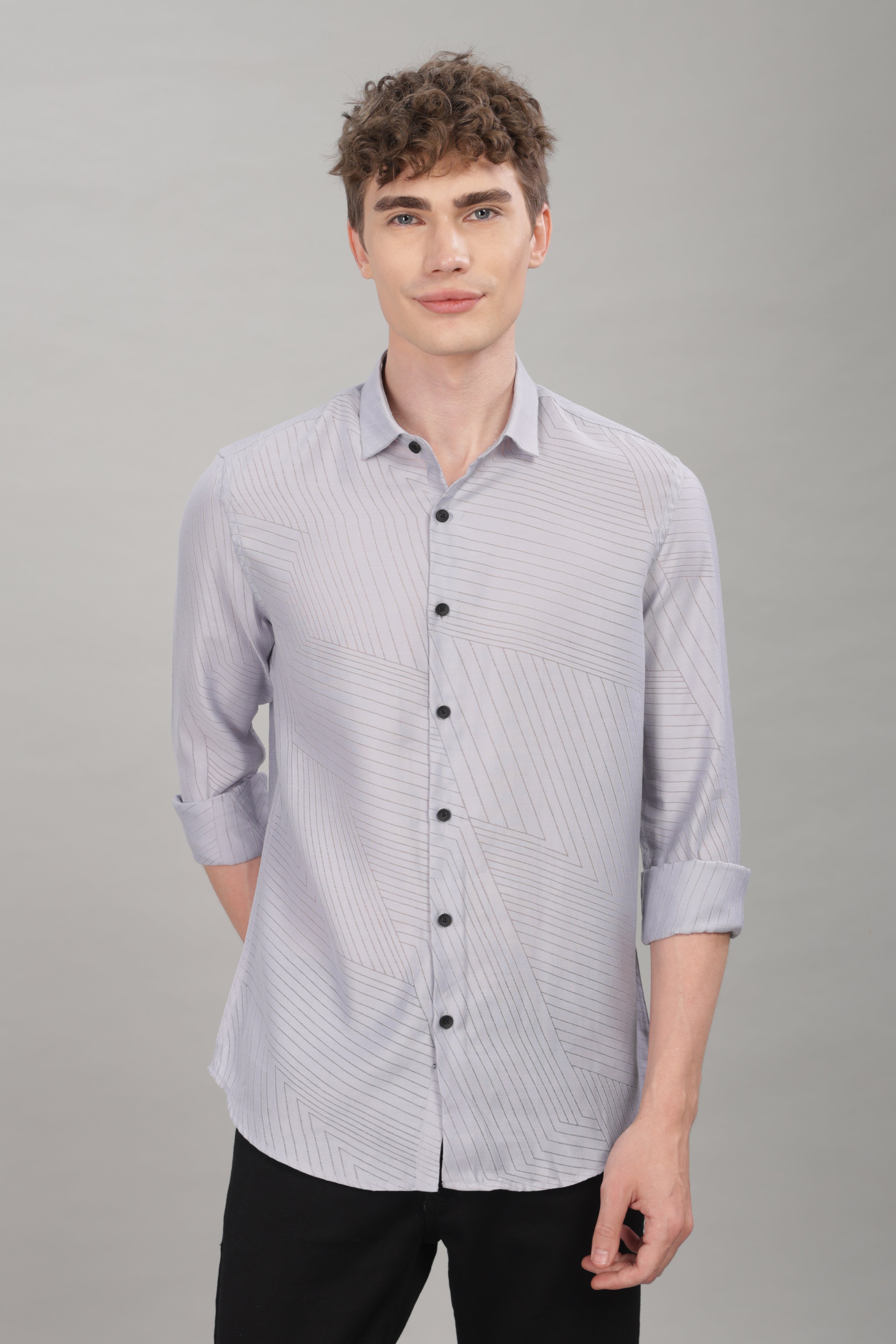 Men Blue Slim Fit Shirt