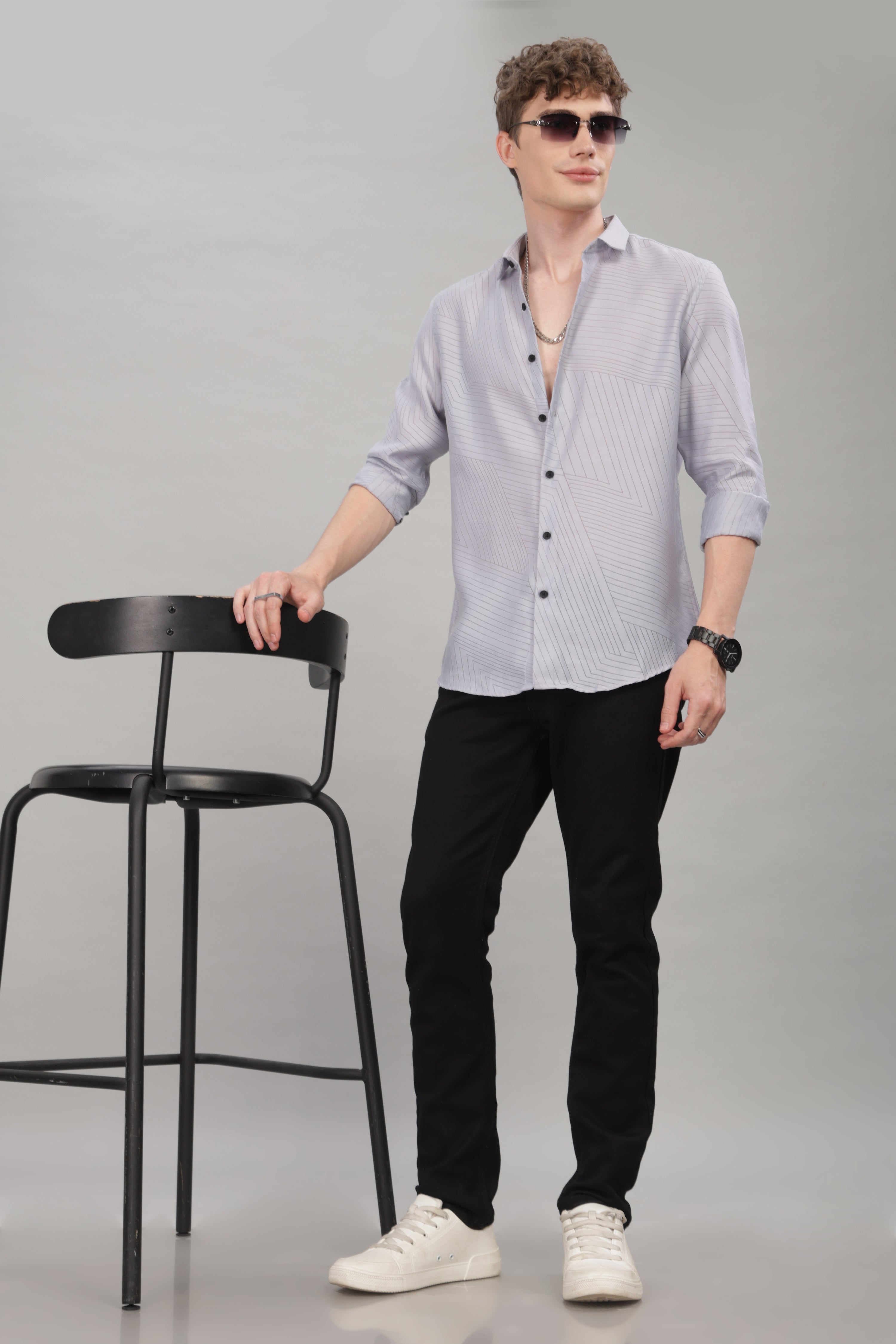 Men Blue Slim Fit Shirt