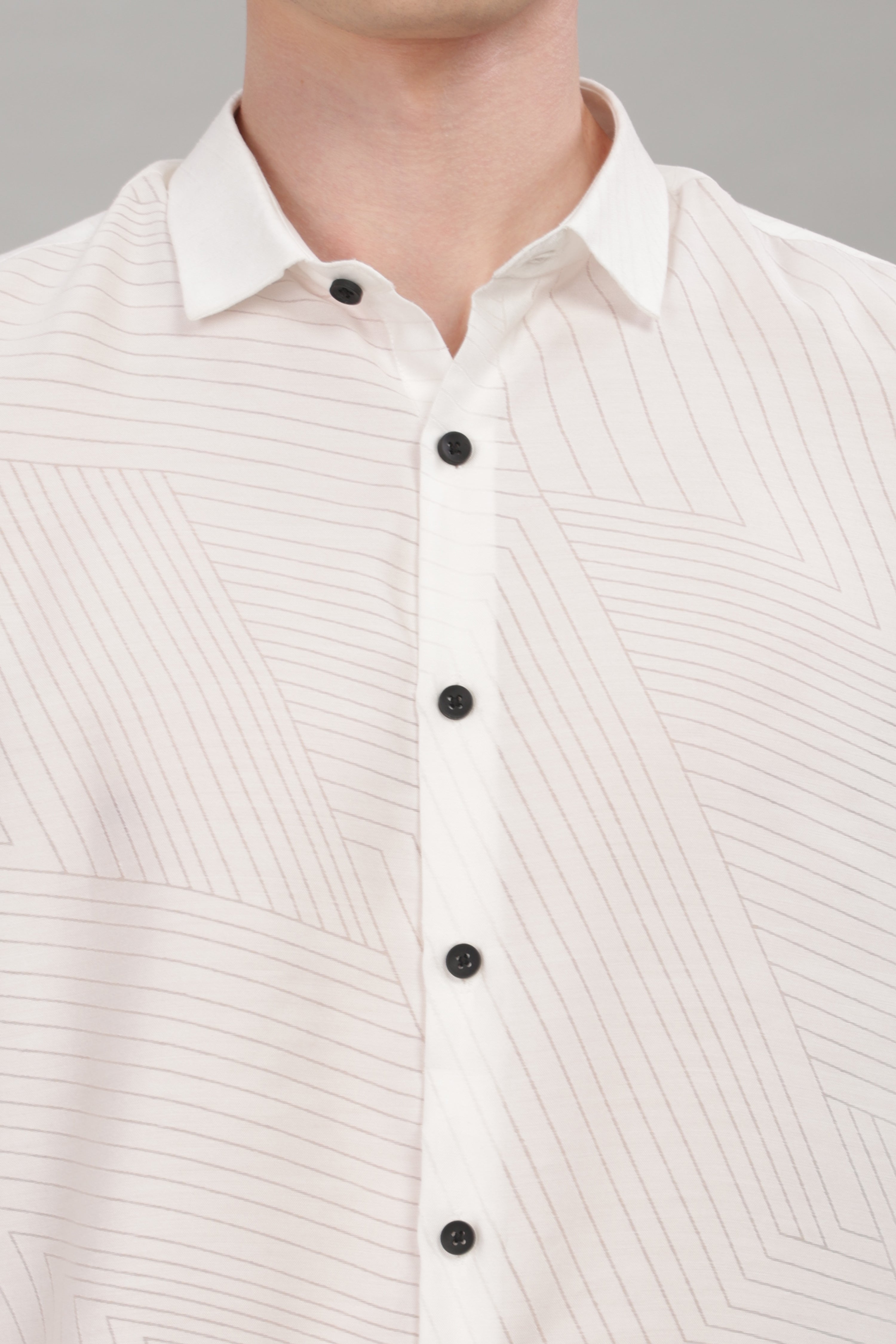 Men White Slim Fit Shirt