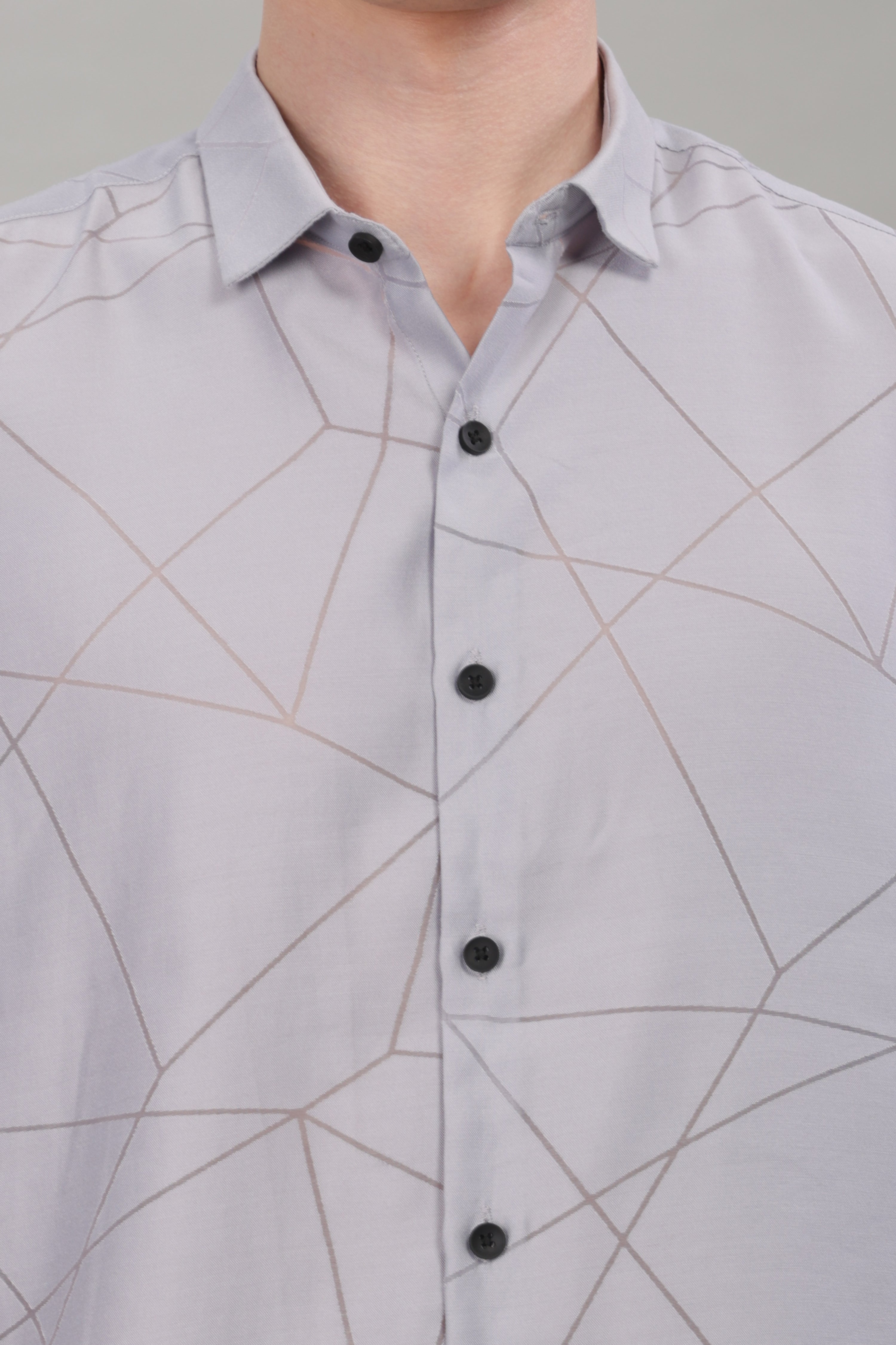Men Grey Slim Fit Shirt