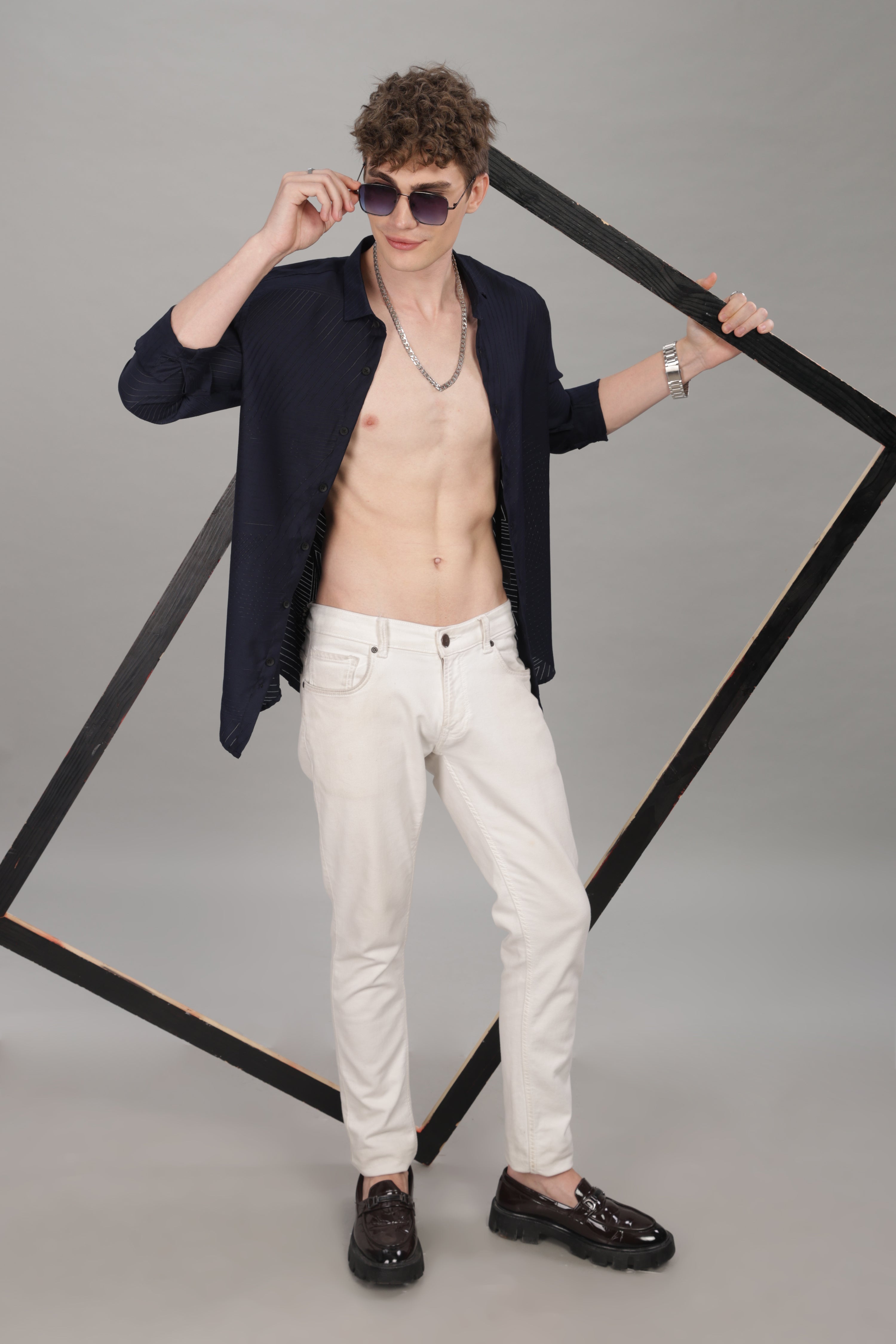 Men Black Slim Fit Shirt