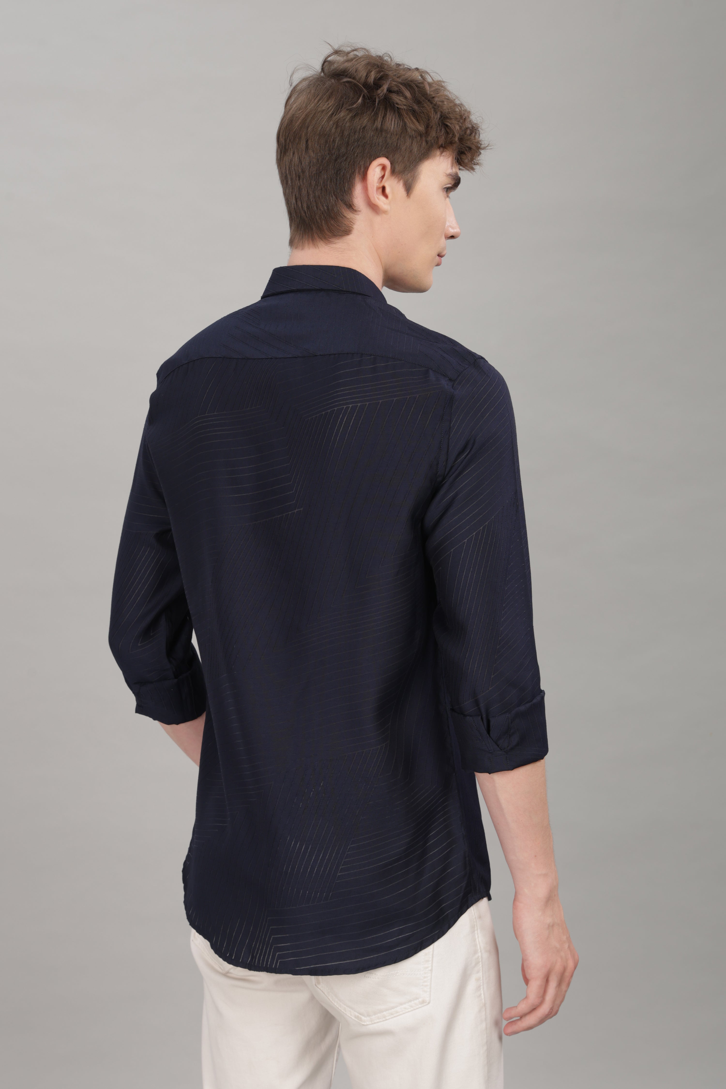 Men Black Slim Fit Shirt