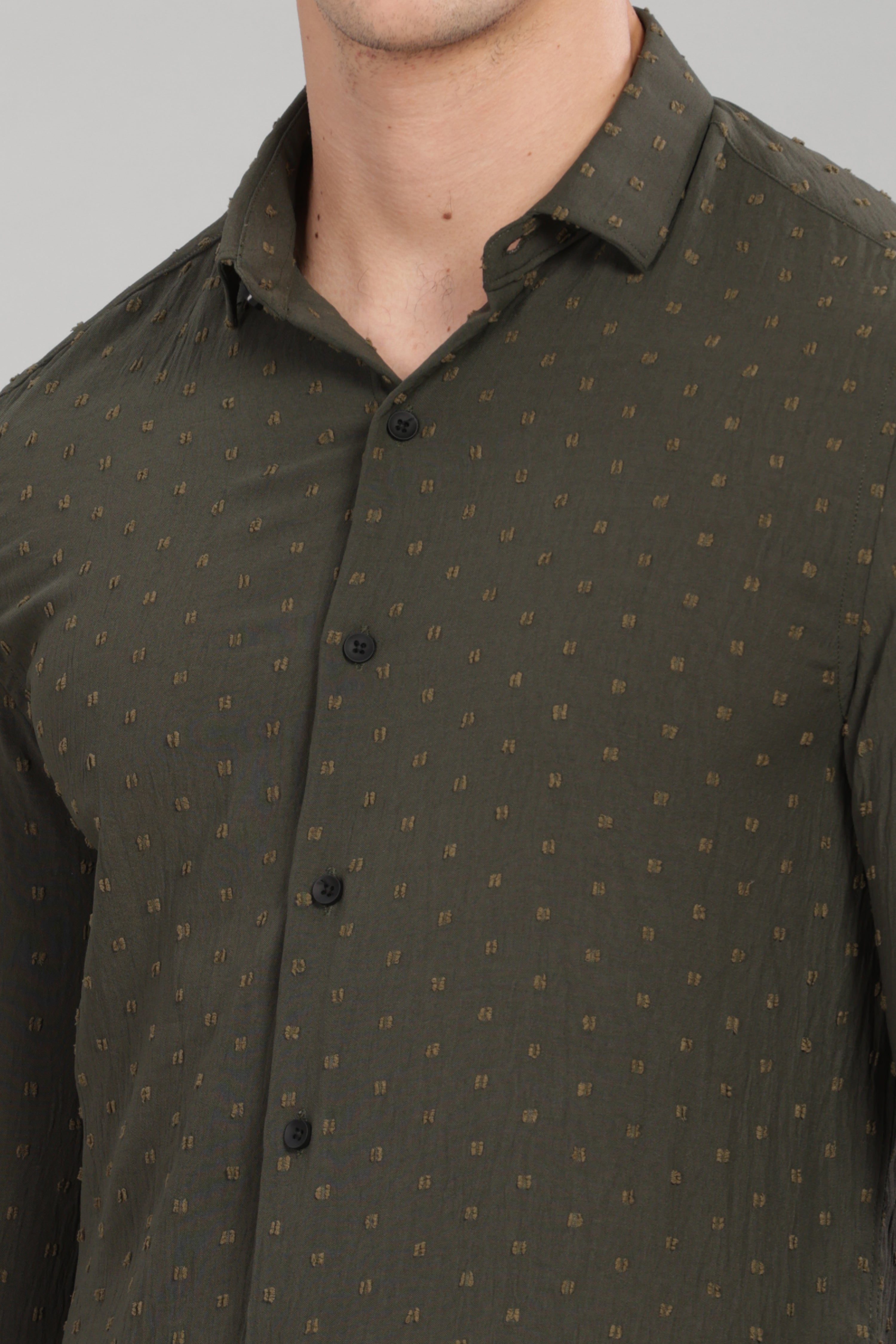 Men Green Slim Fit Shirt