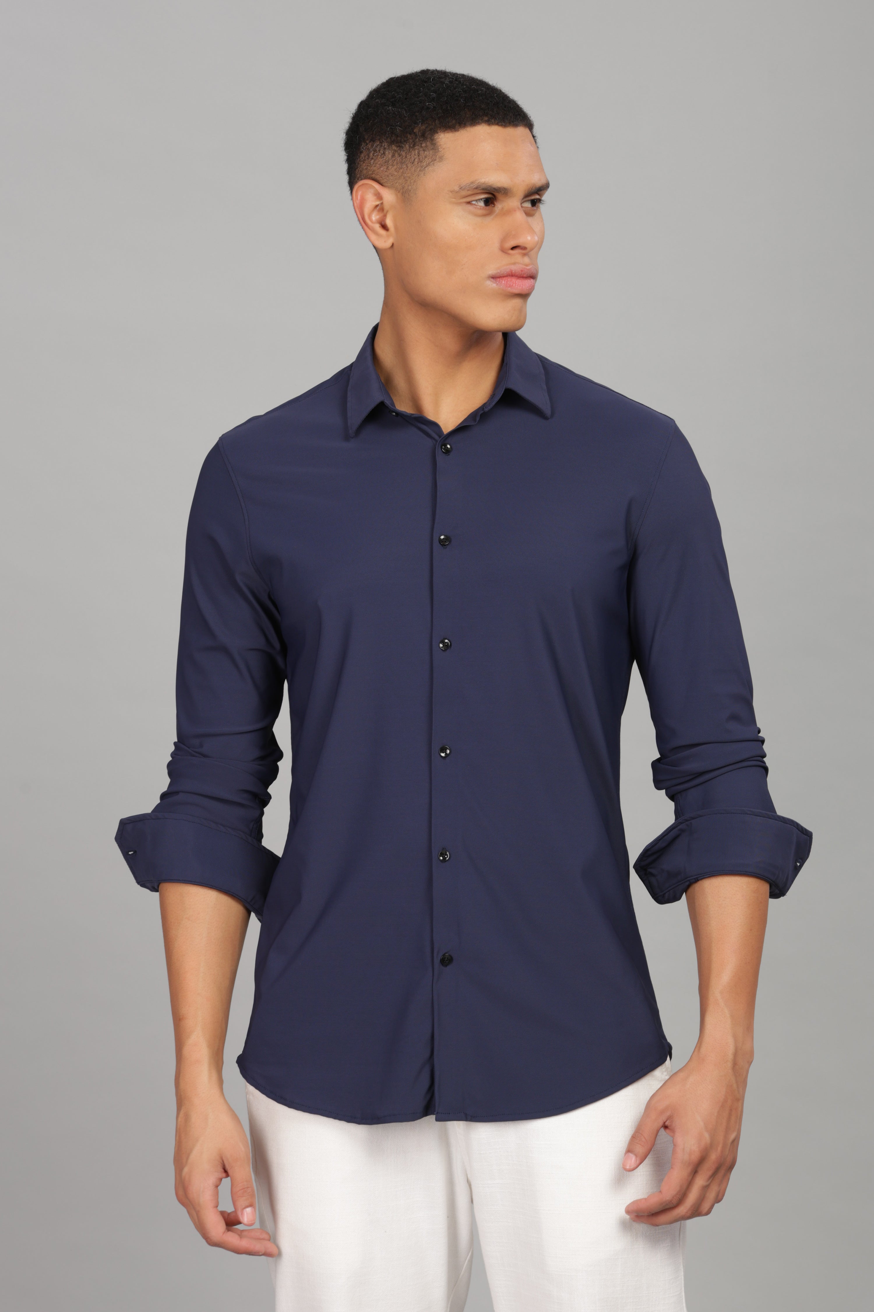 Men Blue Slim Fit Shirt