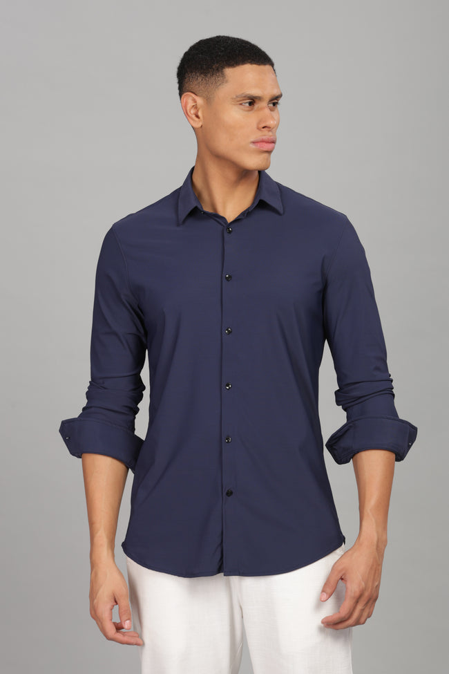Men Blue Slim Fit Shirt