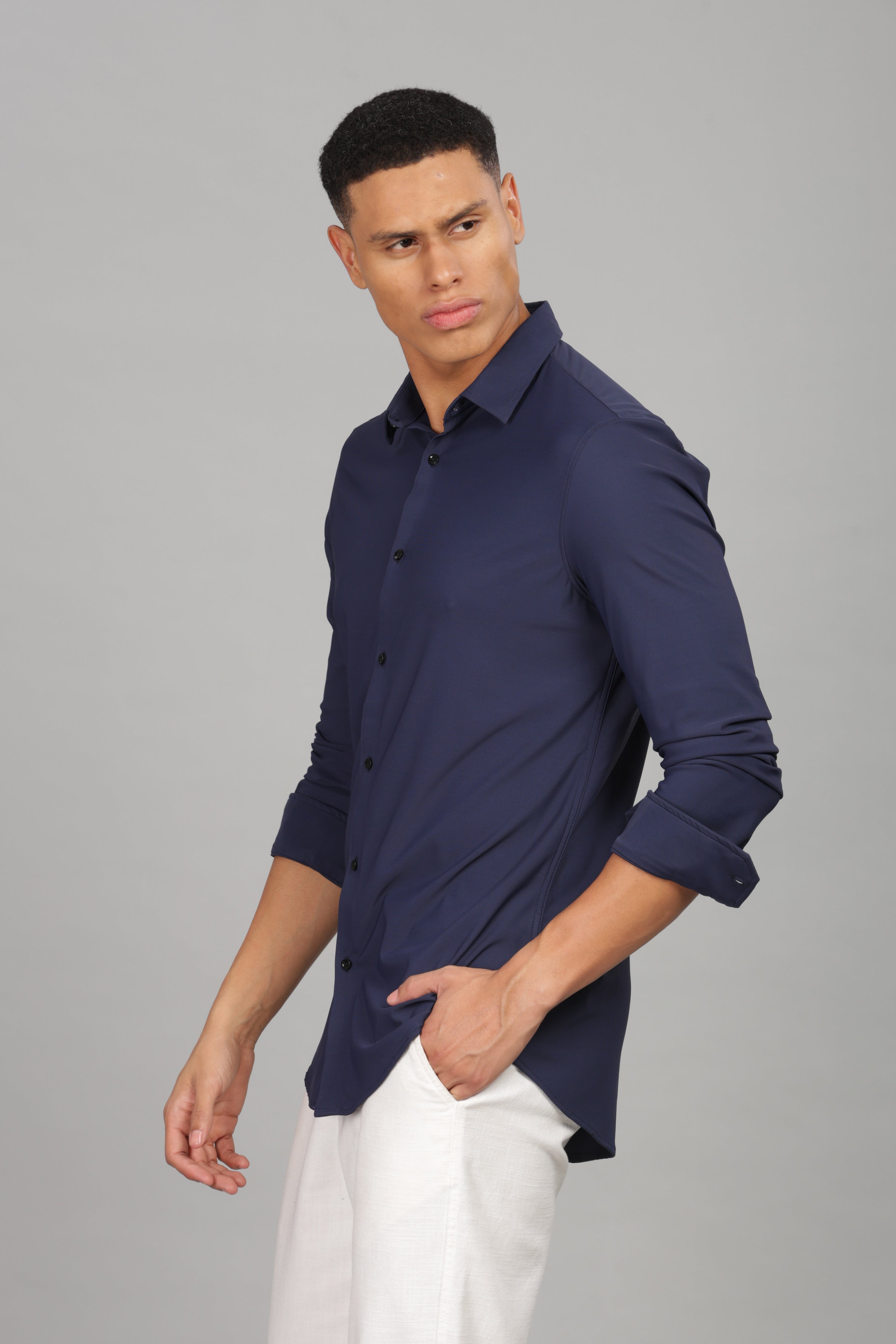 Men Blue Slim Fit Shirt