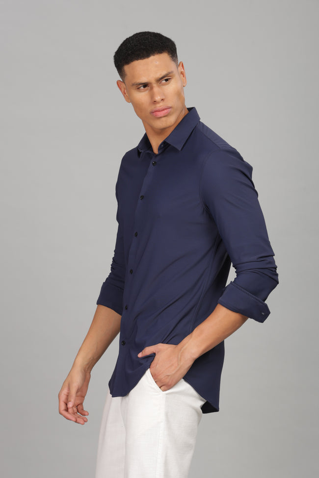 Men Blue Slim Fit Shirt