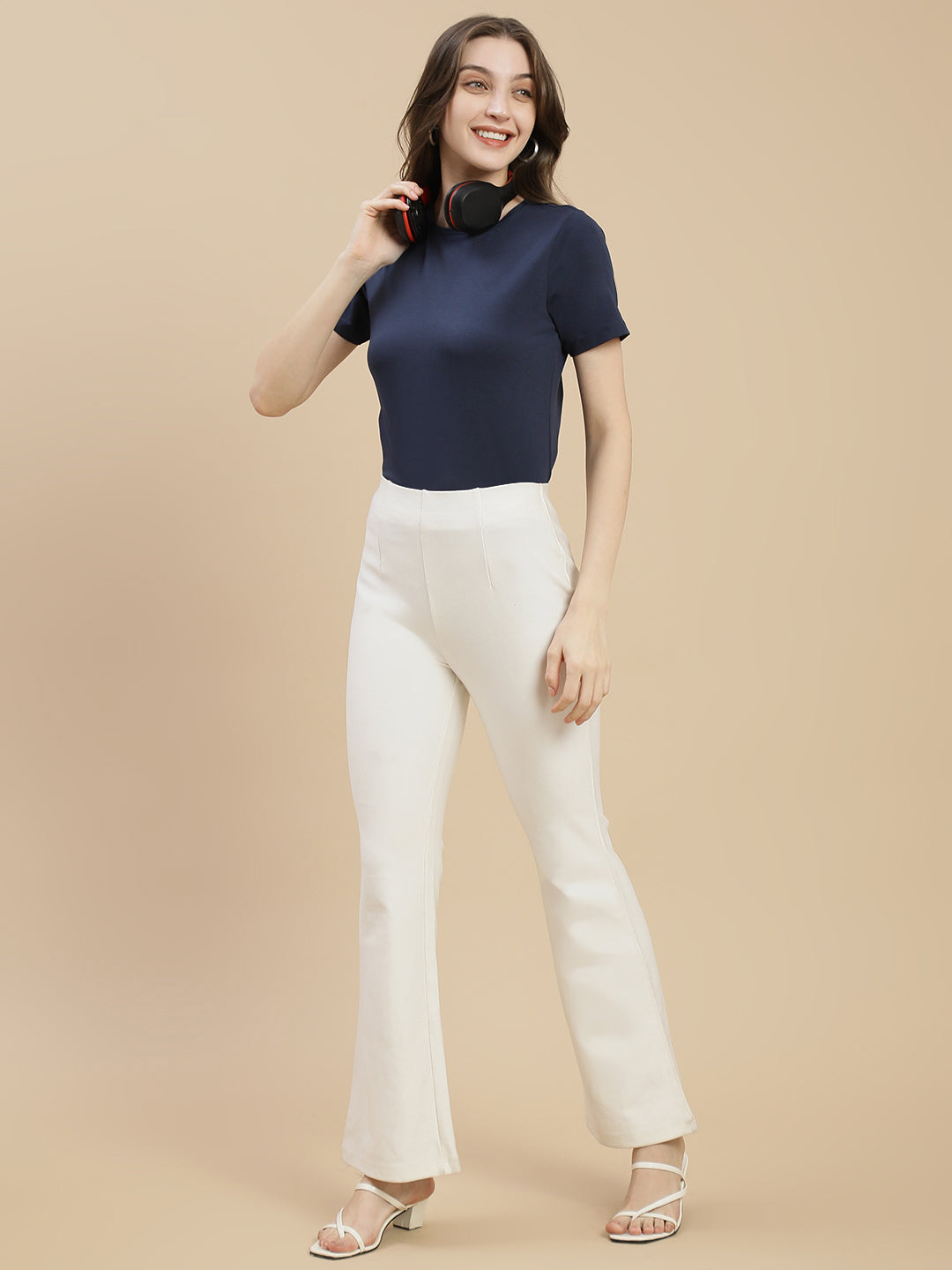Women Navy Regular Top