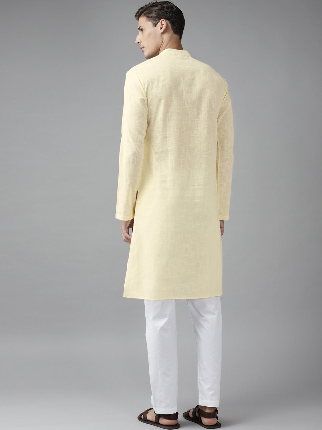 Men Cream Cotton Kurta