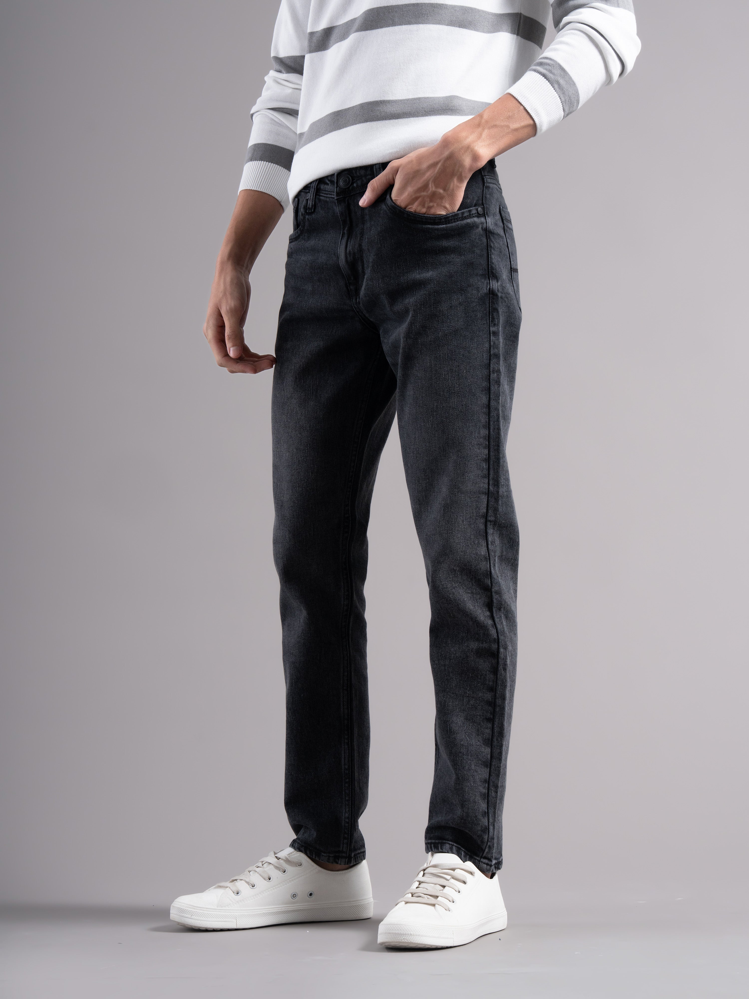 Men Grey Regular Fit Jeans