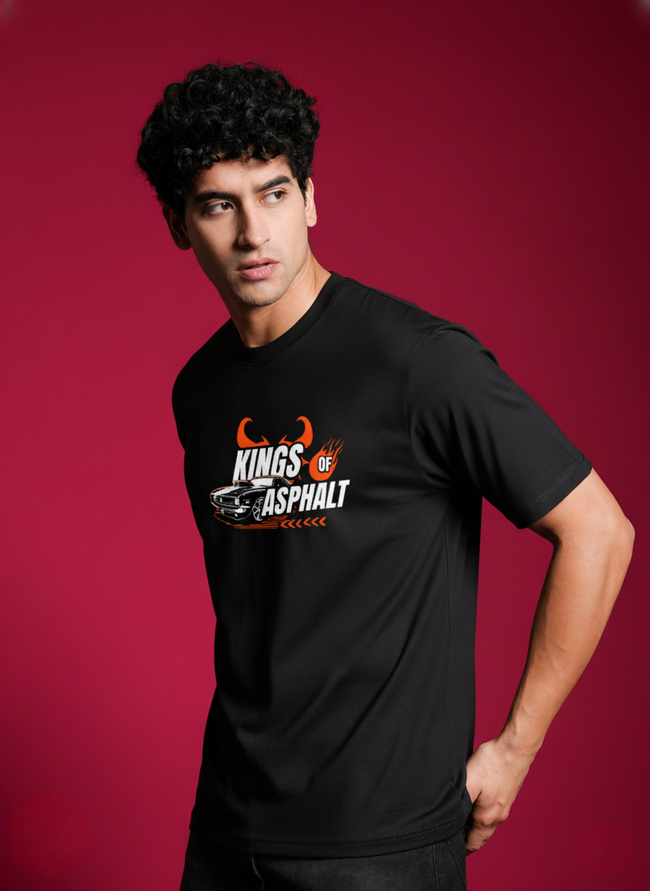 Men Round Neck Cotton T-Shirt