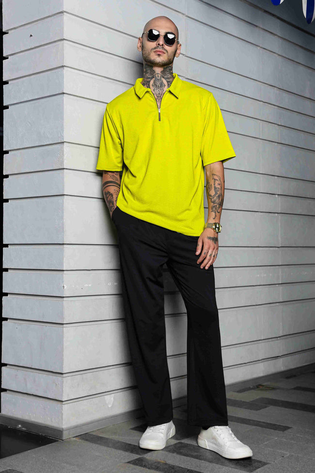 Men Green Relaxed Fit T-shirt