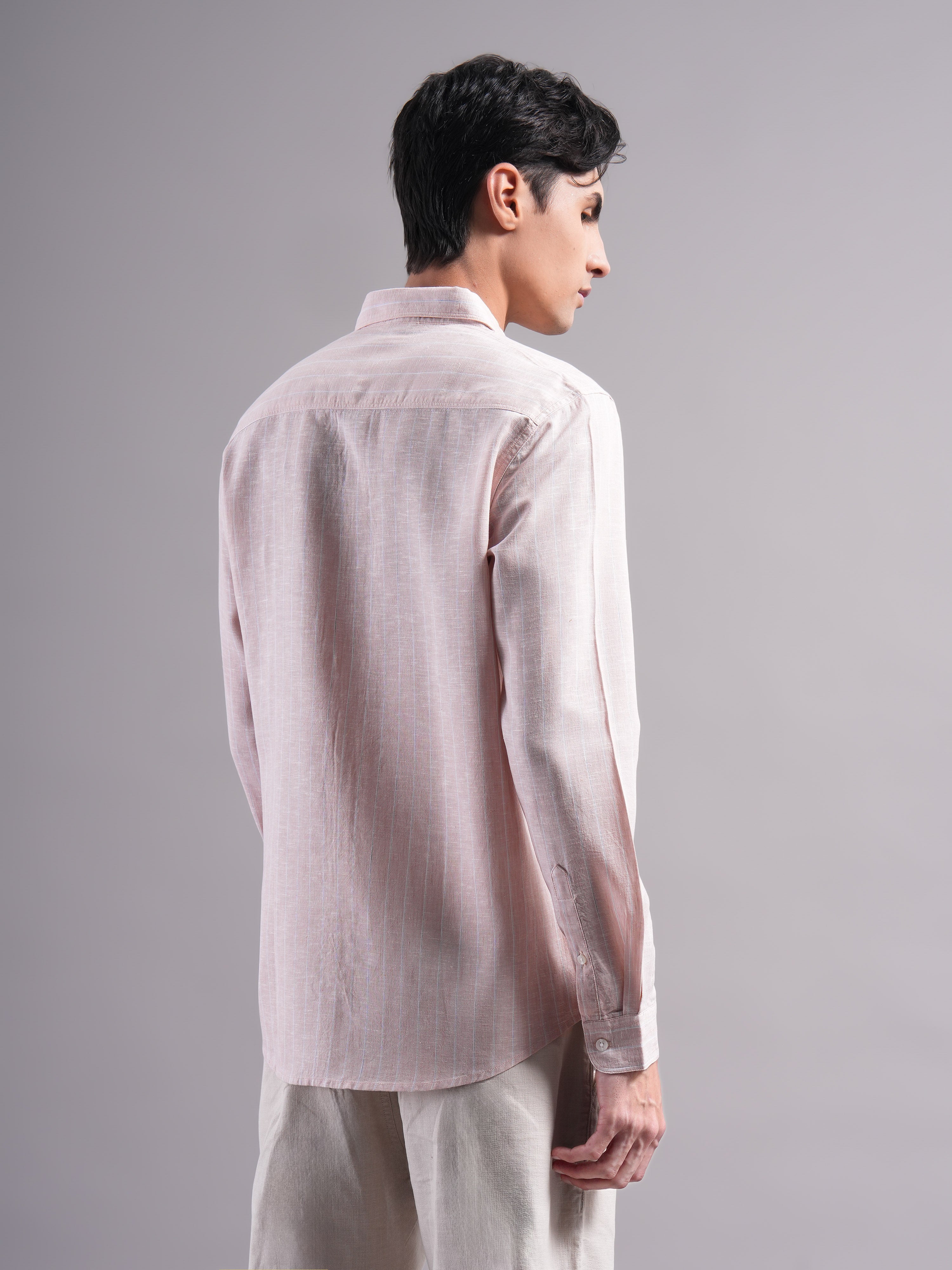 Men Lyocell Striped Shirts