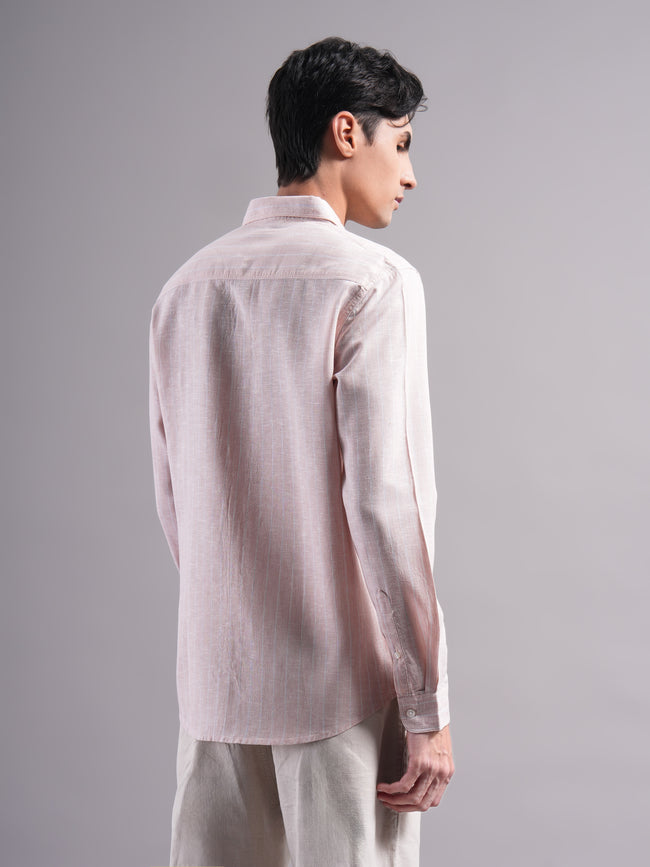 Men Lyocell Striped Shirts