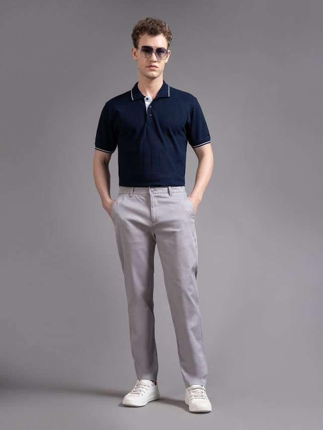 Men Grey Smart Slim Fit Chinos