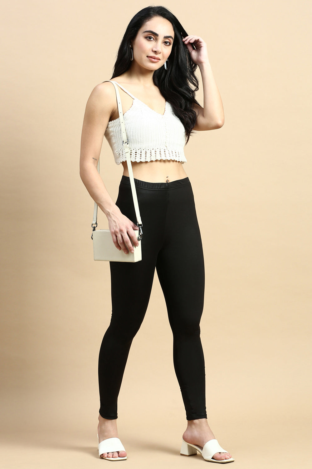 Women Black Festive Leggings