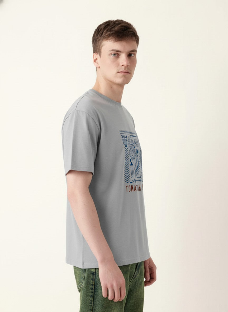 Men Oversized Cotton Tribal T-Shirt