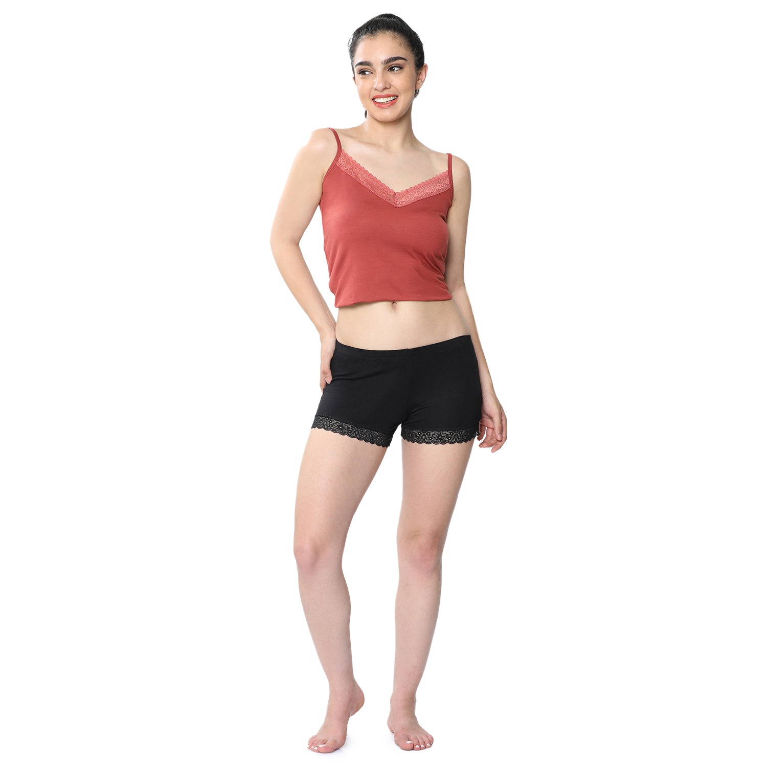 Women Black Ultralight Hot Shorts