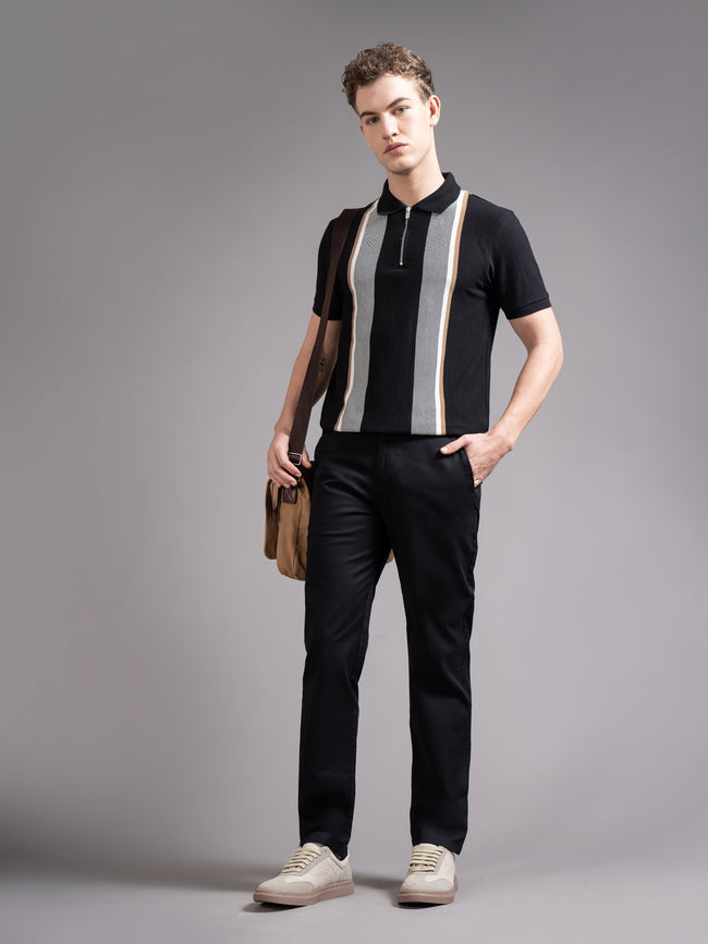 Men Black Smart Slim Fit Chinos