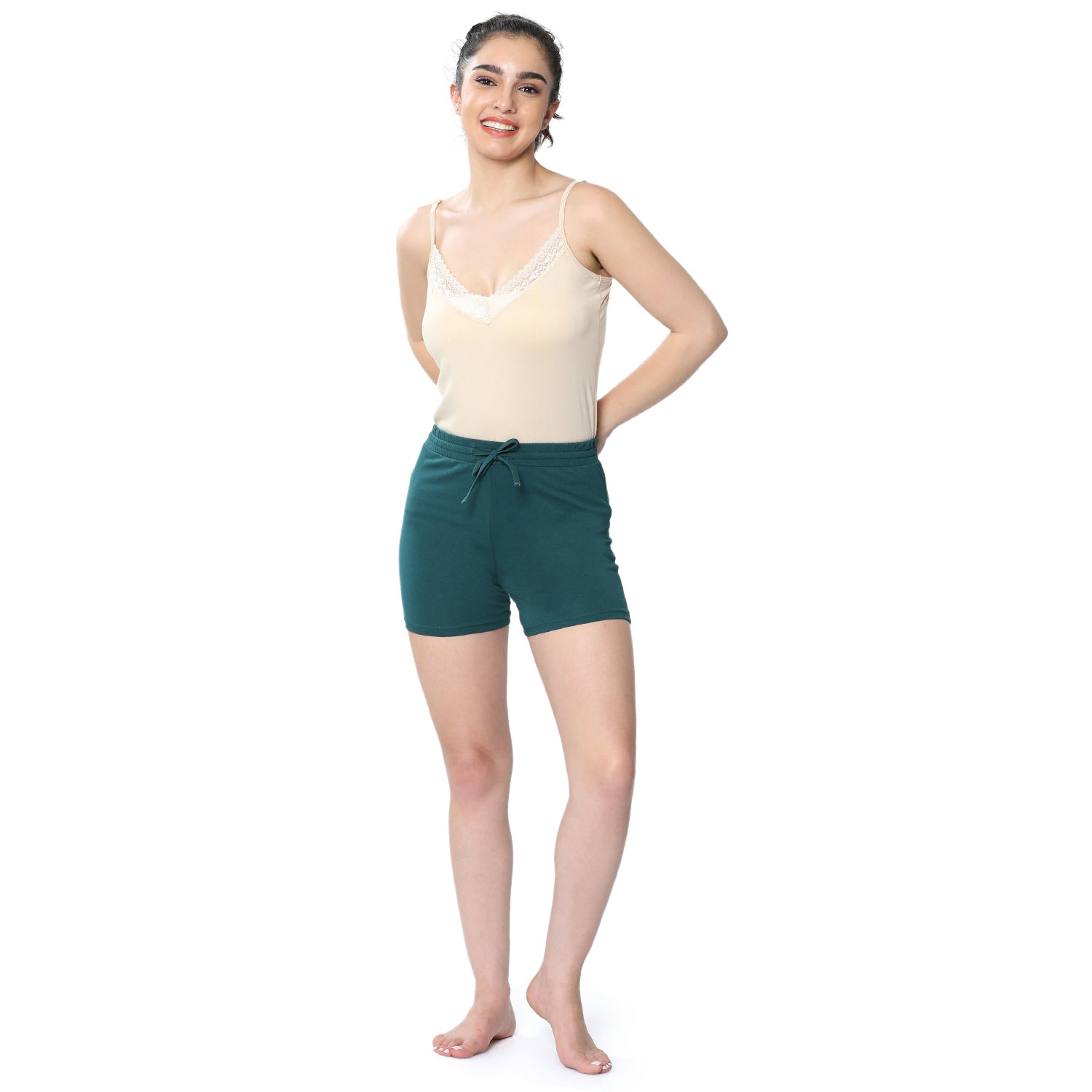 Women Teal Hot Shorts