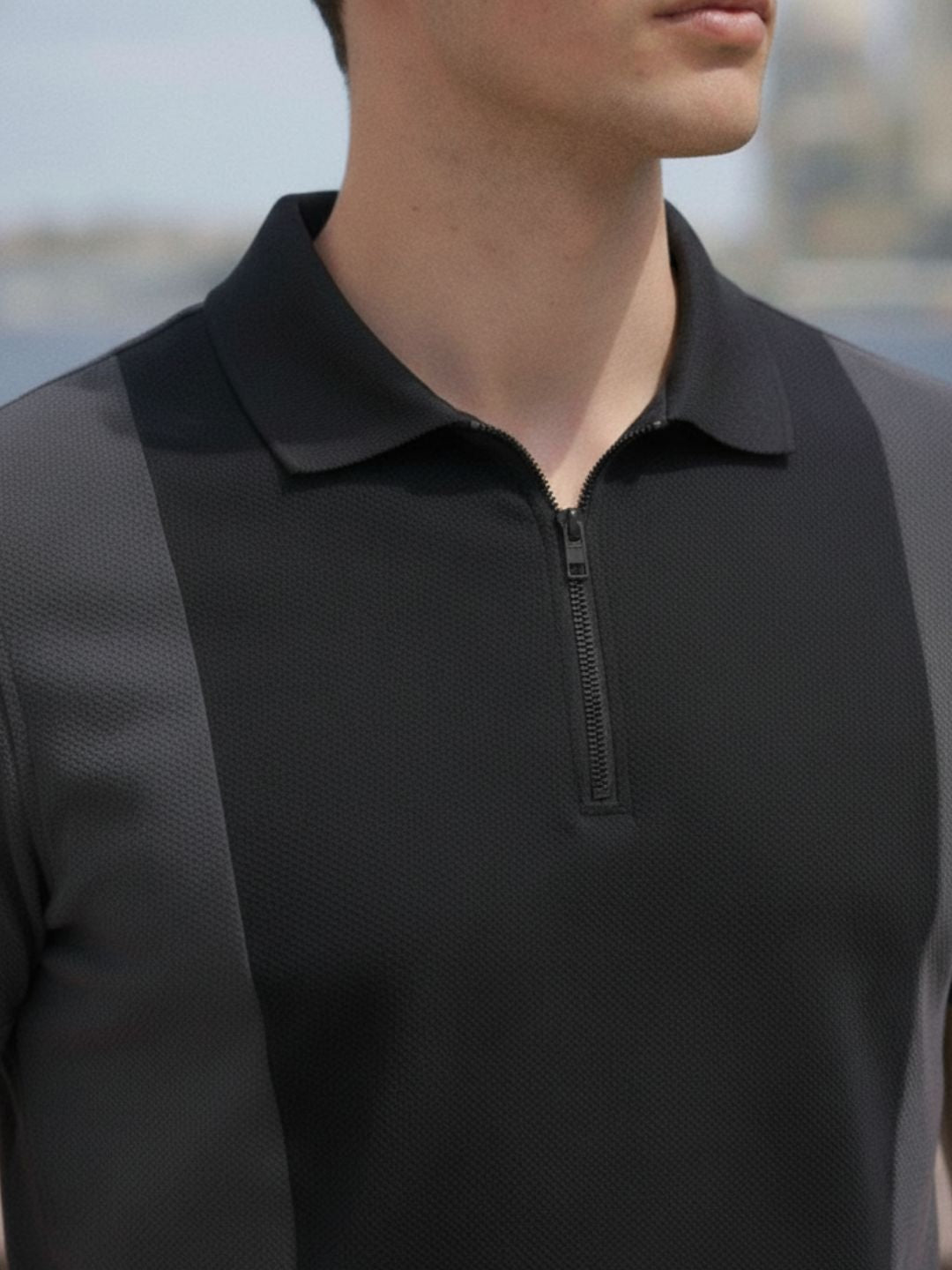 Men Cotton Polo Collar T-Shirt