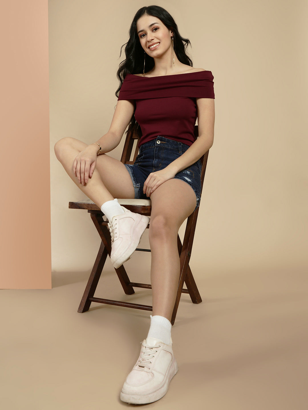 Women Burgundy Sleeveless Top