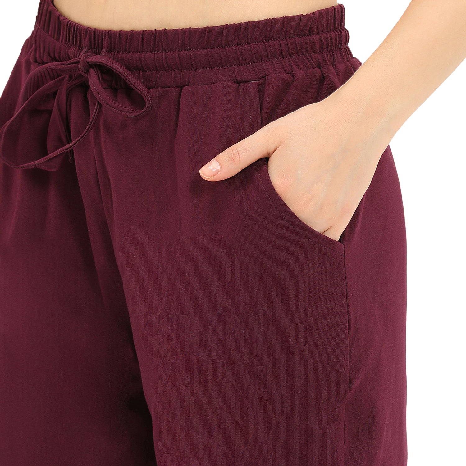 Women Red Thigh Length Shorts